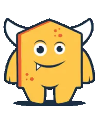 Moxie, the Chief Monster Officer (CMO) of DWELLING Monster blinking and standing around.